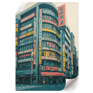 Retro plagát Mestská krajina