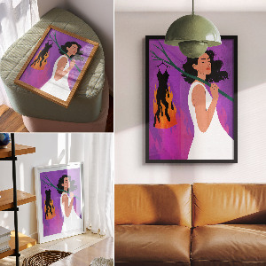 Poster na stenu Horiace oblečenie