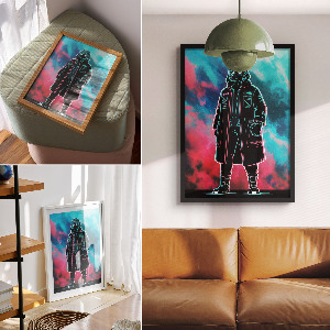 Retro plagát Kreslená postavička