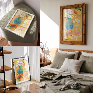 Plagát do izby Kvety a ovocie