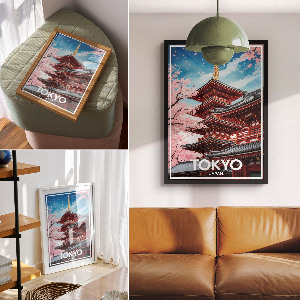 Poster na stenu Tokio, Japonsko