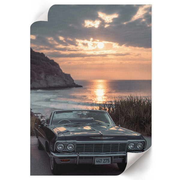 Poster na stenu Západ a auto