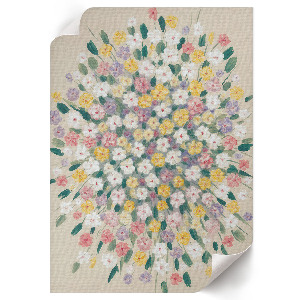 Retro plagát Farebná kytica