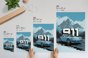 Plagát do obývačky Jazda na horách