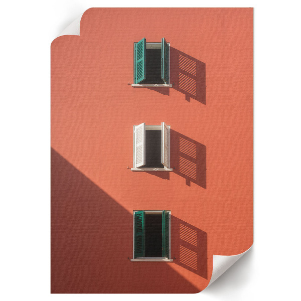 Retro plagát Oranžová fasáda