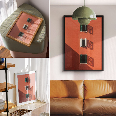 Retro plagát Oranžová fasáda