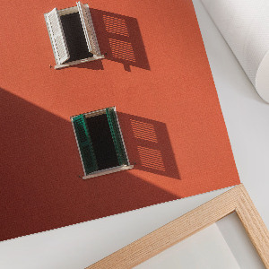 Retro plagát Oranžová fasáda