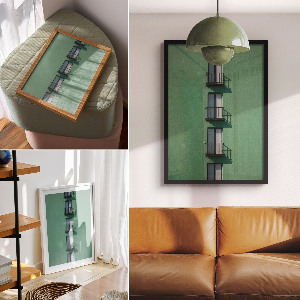 Plagát do obývačky Zelená fasáda