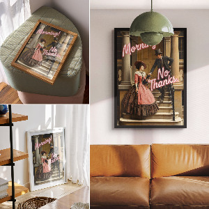 Plagát do obývačky Dobré ráno! Nie, ďakujem.