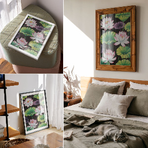 Poster na stenu Lotosové kvety