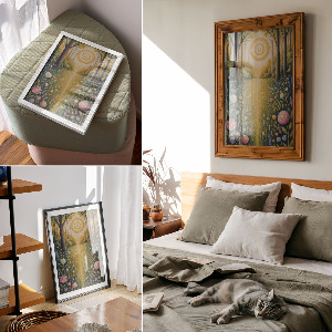 Retro plagát Slnečný les