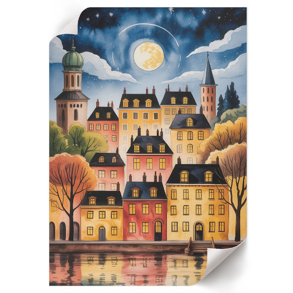 Plagát do obývačky Nočné mesto