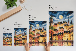 Plagát do obývačky Nočné mesto