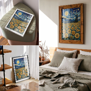 Plagát do obývačky Hviezdy a slnečnice