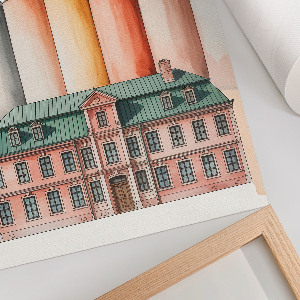 Retro plagát Priemyselná architektúra