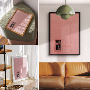 Poster na stenu Ružové okno