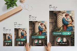 Retro plagát Dobový románik