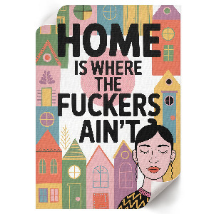 Poster na stenu Farebné domy