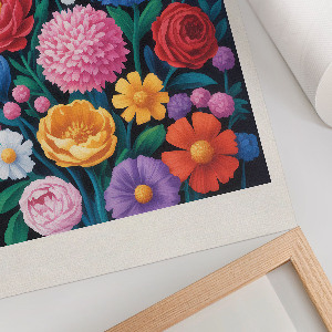 Retro plagát Dúhové kvety