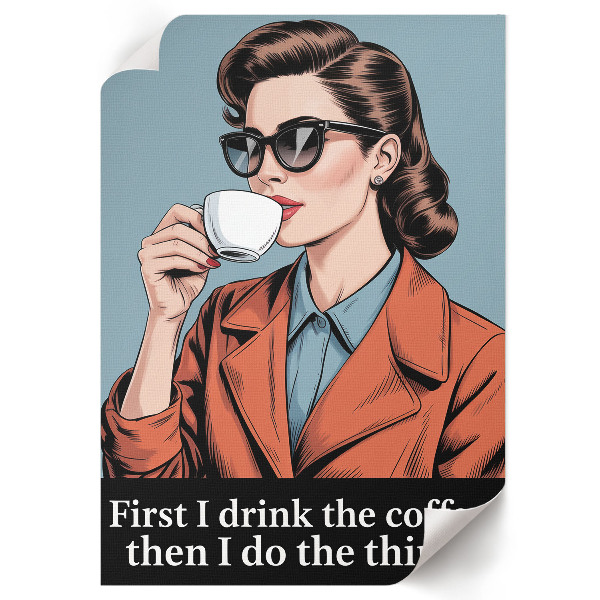 Plagát do izby Retro káva