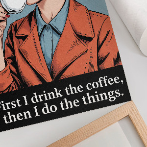 Plagát do izby Retro káva