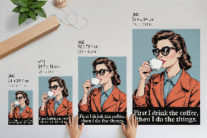 Plagát do izby Retro káva