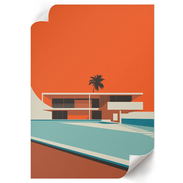 Retro plagát Moderná architektúra