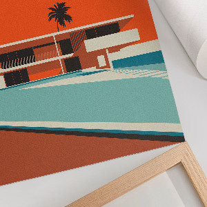 Retro plagát Moderná architektúra