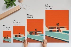 Retro plagát Moderná architektúra