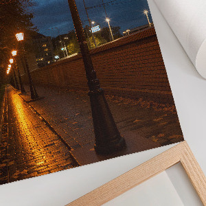 Retro plagát Večerná ulička