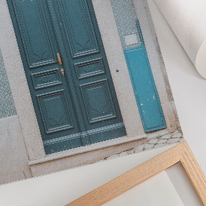 Plagát do obývačky Modré dvere