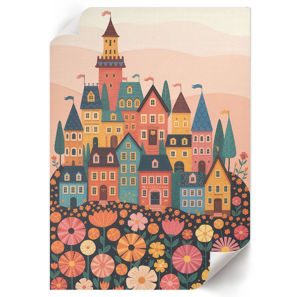 Poster na stenu Farebné domy