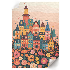 Poster na stenu Farebné domy