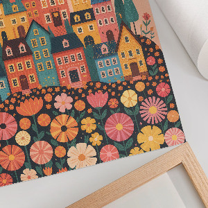 Poster na stenu Farebné domy