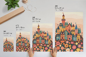 Poster na stenu Farebné domy