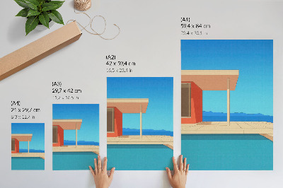Retro plagát Letná architektúra