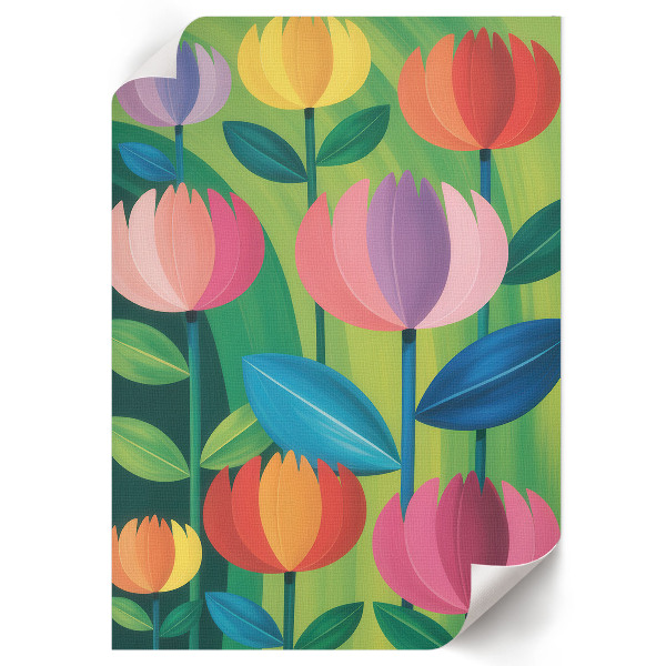 Plagát do obývačky Farebné kvety