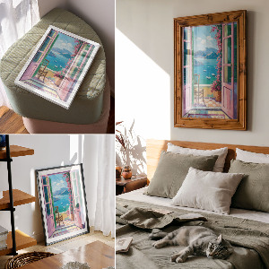 Poster na stenu Dvere na balkón