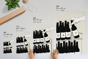 Poster na stenu Fľaše s nápojmi