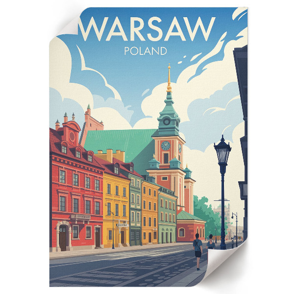 Plagát do obývačky Varšavská architektúra