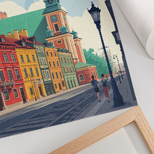 Plagát do obývačky Varšavská architektúra