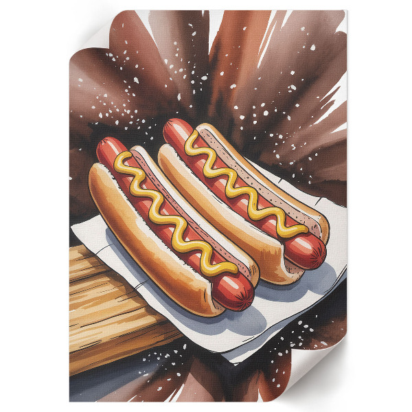 Plagát do izby Chutné hotdogy
