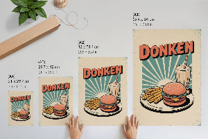 Poster na stenu Retro rýchle občerstvenie