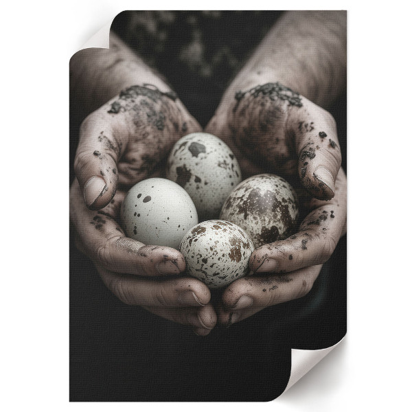 Plagát do obývačky Prírodné vajcia