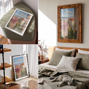 Plagát do obývačky Výhľad na mesto