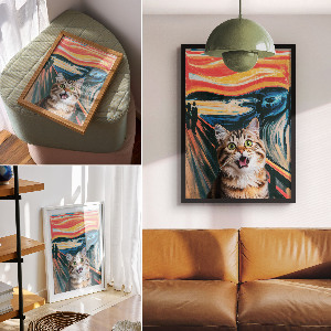 Plagát do obývačky Mačací krik