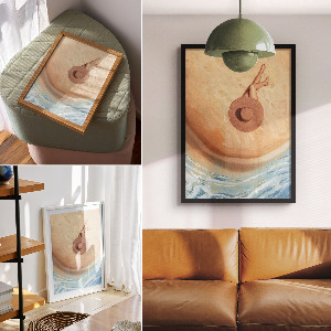 Plagát do izby Žena a pláž