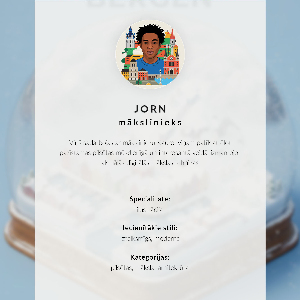 Poster na stenu Bergenská snehová guľa