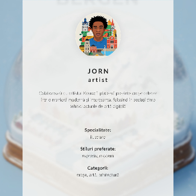 Poster na stenu Bergenská snehová guľa