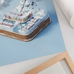 Poster na stenu Bergenská snehová guľa